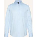Blaue Elegante Langärmelige van Laack Button Down Kragen Herrenlangarmhemden aus Baumwolle 