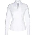 Weiße Unifarbene Langärmelige van Laack Hemdblusen für Damen Größe XS 