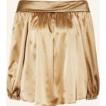 Goldene van Laack Schulterfreie Festliche Blusen aus Seide für Damen Größe S 