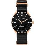 Van Maar Armband-Uhr Super 1 roségold Nylonband schwarz Damenuhren Herren