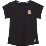Schwarze Kurzärmelige Rundhals-Ausschnitt T-Shirts aus Jersey für Damen Größe XL für den für den Sommer 