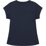 Marineblaue Boho Kurzärmelige T-Shirts aus Jersey für Damen Größe M für den für den Sommer 