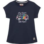 Marineblaue Hippie Kurzärmelige T-Shirts aus Jersey für Damen Größe S für den für den Sommer 