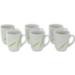 Grüne Van Well Aviva Kaffeetassen-Sets aus Porzellan mikrowellengeeignet 6-teilig 6 Personen 
