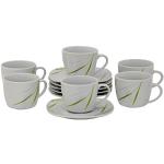 Weiße Van Well Aviva Kaffeetassen-Sets aus Porzellan mikrowellengeeignet 6-teilig 6 Personen 