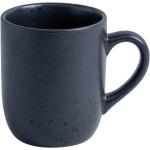 Schwarze Van Well Kaffeebecher glänzend aus Porzellan 12-teilig 