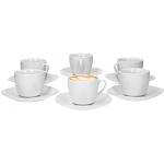 Weiße Van Well Lilli Runde Kaffeetassen-Sets 150 ml aus Porzellan mikrowellengeeignet 12-teilig 