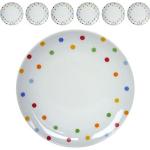 Weiße Moderne Runde Frühstücksteller aus Porzellan mikrowellengeeignet 6-teilig 