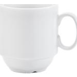 Weiße Van Well Trend Kaffeebecher aus Porzellan mikrowellengeeignet 6-teilig 