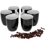 Schwarze Van Well Vario Kaffeetassen-Sets 300 ml glänzend aus Porzellan 6 Personen 
