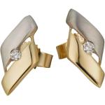Goldene Rautenmuster Vandenberg Diamant Ohrringe mit Diamant für Damen 