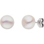 Silberne Elegante Perlenohrstecker mit Echte Perle für Damen 