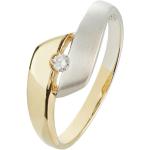 VANDENBERG Damen Ring, 375er Gelb-/Weißgold mit Diamant, ca. 0,05 Karat, bicolor