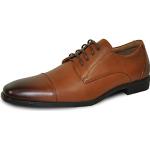 Braune Business Hochzeitsschuhe & Oxford Schuhe mit Schnürsenkel in Breitweite atmungsaktiv für Herren Übergrößen 