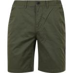 Dunkelgrüne Unifarbene Vanguard Stretch-Shorts aus Twill für Herren 