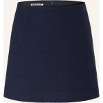 Dunkelblaue Vanilia Mini Miniröcke mit Reißverschluss aus Wolle für Damen Größe L für den für den Winter 