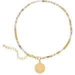 Goldene Perlenarmbänder aus vergoldet personalisiert für Damen 