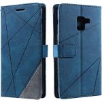 Blaue Samsung Galaxy A8 Plus Cases 2018 Art: Flip Cases mit Bildern stoßfest 