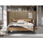 Hellbraune Moderne Balkenbetten geölt aus Massivholz 160x210 