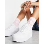 Weiße Vans Low Sneaker mit Schnürsenkel aus Leder für Damen Größe 38 