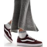 Reduzierte Braune Vans Low Sneaker mit Schnürsenkel aus Leder für Damen Größe 45 