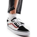 Reduzierte Schwarze Vans Low Sneaker mit Schnürsenkel aus Leder für Damen Größe 44,5 