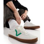 Reduzierte Weiße Vans Low Sneaker mit Schnürsenkel aus Leder für Kinder 