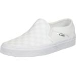 Reduzierte Weiße Vans Asher Slip-on Sneaker ohne Verschluss aus Leder für Damen Größe 36 