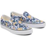 Marineblaue Blumenmuster Vans Slip On Classic Slip-on Sneaker ohne Verschluss aus Textil leicht für Herren Größe 40,5 