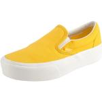 Gelbe Vans Classic Slip-On Low Sneaker ohne Verschluss aus Textil Leicht für Damen Größe 42 