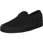 Schwarze Vans Asher Slip-on Sneaker ohne Verschluss aus Canvas für Damen Größe 41 