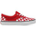 Rote Vans Checkerboard Schuhe aus Canvas 