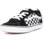 Reduzierte Schwarze Vans Checkerboard Low Sneaker aus Leder für Kinder Größe 38 