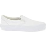 Reduzierte Weiße Vans Slip On Slip-on Sneaker ohne Verschluss aus Leder leicht für Herren Größe 42 für den für den Winter 