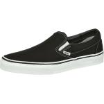 Schwarze Slip-on Sneaker ohne Verschluss aus Textil für Herren Größe 44 mit Absatzhöhe bis 3cm 