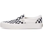 Weiße Streetwear Vans Checkerboard Slip-on Sneaker ohne Verschluss für Herren Größe 45 