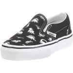 Vans Kids Classic Slip on VEYB3BT, Unisex - Kinder Sneaker, Multi Dinosaurs, schwarz/weiß, 34 EU