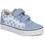 Blaue Vans Checkerboard Low Sneaker aus Leder für Kinder Größe 27 