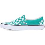 Grüne Streetwear Vans Checkerboard Slip-on Sneaker ohne Verschluss für Herren Größe 42 