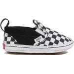 Vans - Klettverschluss-Schuhe - In Slip-On V Crib Checker Black/True White aus Leder - Kindergröße 1 US - Weiß