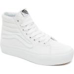 Weiße Unifarbene Vans Old Skool Platform High Top Sneaker & Sneaker Boots aus Leder Atmungsaktiv für Damen Größe 42 