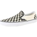 Bunte Karo Vans Slip On Runde Low Sneaker ohne Verschluss aus Textil für Damen Größe 38 mit Absatzhöhe bis 3cm 