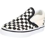 Schwarze Vans Checkerboard Slip-on Sneaker ohne Verschluss aus Textil leicht für Kinder Größe 26 