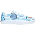 Reduzierte Himmelblaue Vans Low Sneaker mit Schnürsenkel aus Stoff für Damen Größe 39 