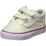 Weiße Vans Old Skool Low Sneaker mit Klettverschluss aus Textil für Kinder Größe 23,5 