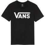 Schwarze Langärmelige Vans Flying V T-Shirts aus Baumwolle für Damen Größe M 
