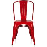 Rote Industrial hjh Office Comfort Konferenzstühle & Besucherstühle pulverbeschichtet aus Leder stapelbar 