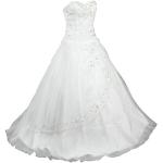 Elfenbeinfarbene Brautkleider & Hochzeitskleider aus Organza für Damen Größe 3 XL für den für den Winter 
