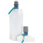 Vapur Ez Lick Tragbare und Faltbare Wasserflasche für Hunde, zusammenklappbar, auslaufsicher, für Spaziergänge, Camping, Wandern und Reisen, Weiß