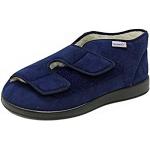 Marineblaue Varomed Orthopädische Schuhe mit Klettverschluss in Breitweite Gefüttert für Damen Größe 42 für den für den Winter 